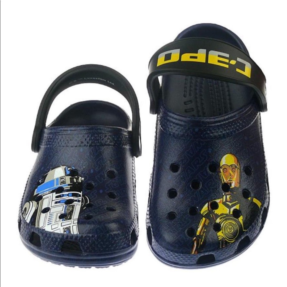 Crocs Kids’ Classic Star Wars R2D2 and C3PO Clogs